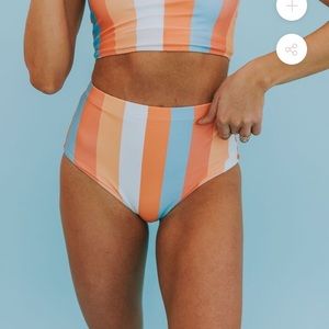High waist bikini swimsuit bottoms